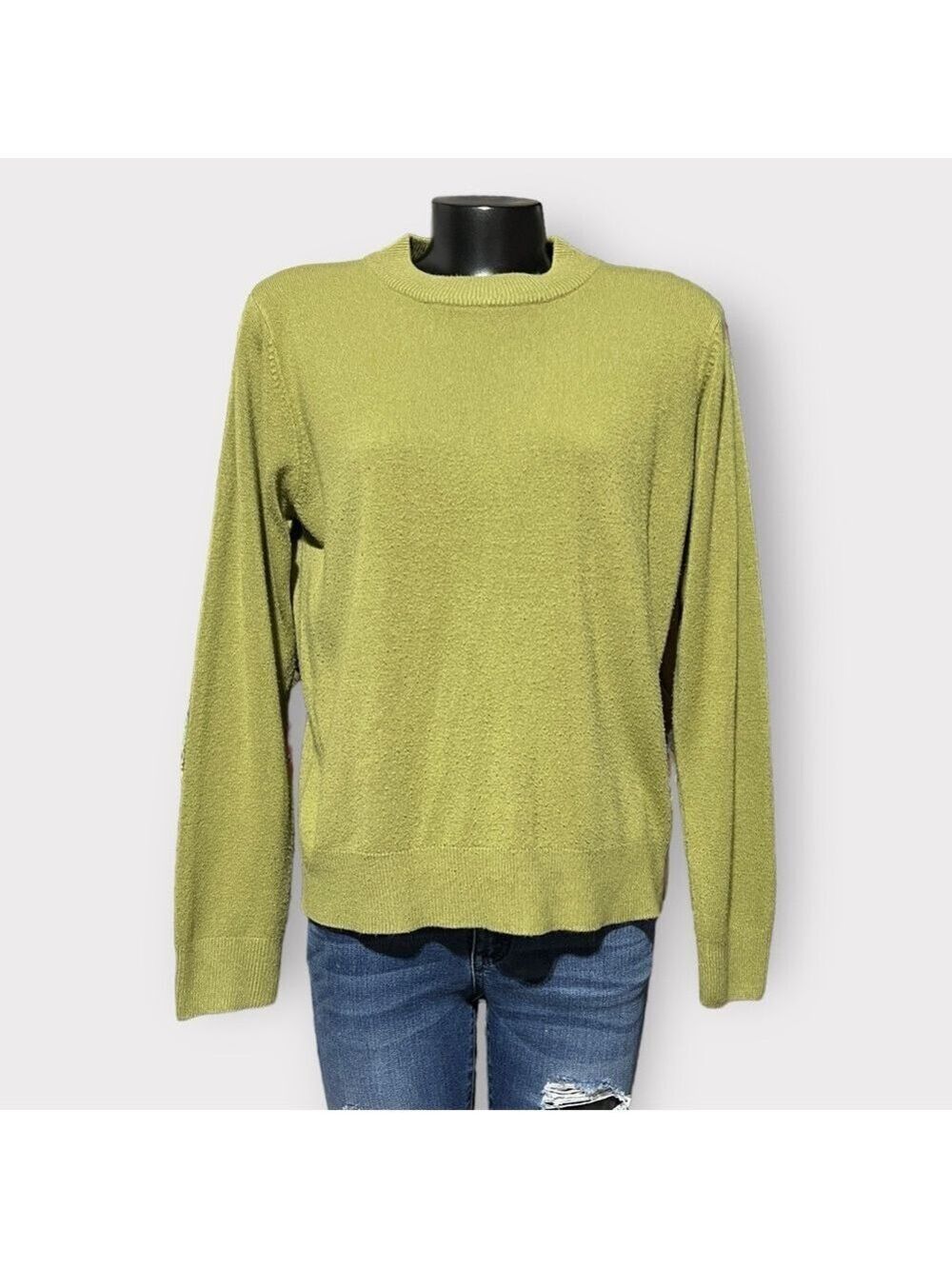 5/$25 ⭐️  Vintage 80s Sweater Green Classic Lightweight Womens Large Soft Retro